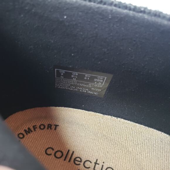 Collection By Clarks Camzin Mix Womens Size 9.5 Black Suede Bootie Shoes - Picture 11 of 11